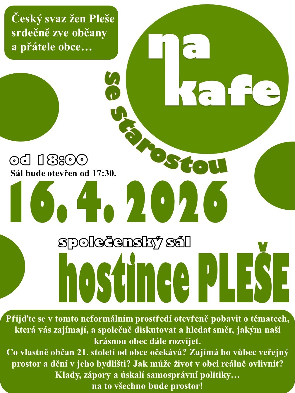 Na kafe se starostou 16. 4. 2026