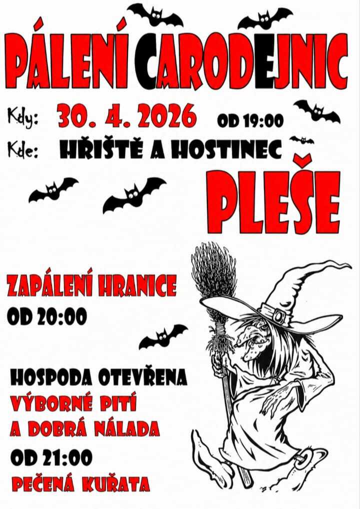 Pálení čarodějnic v Pleších 