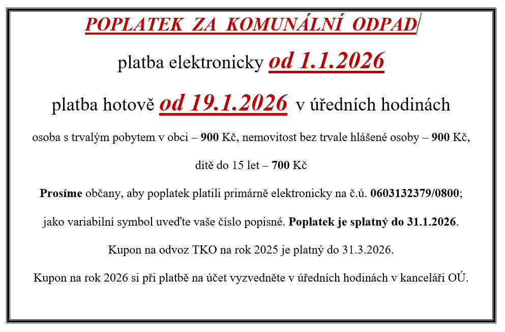 Poplatek za komunální odpad 2026