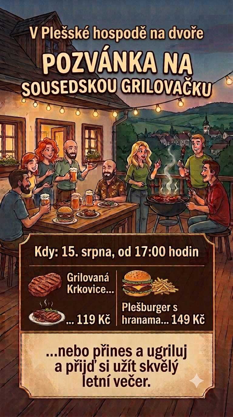 Pozvánka na sousedskou grilovačku 