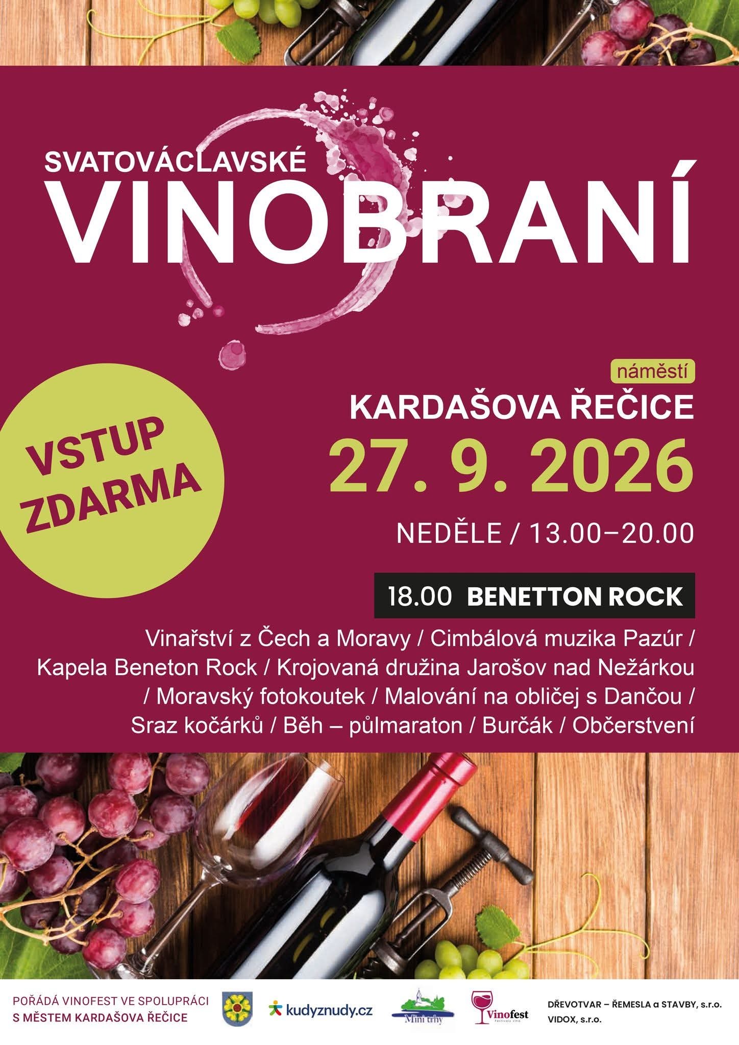 Pozvánka na vinobraní do Kardašovi Řečice